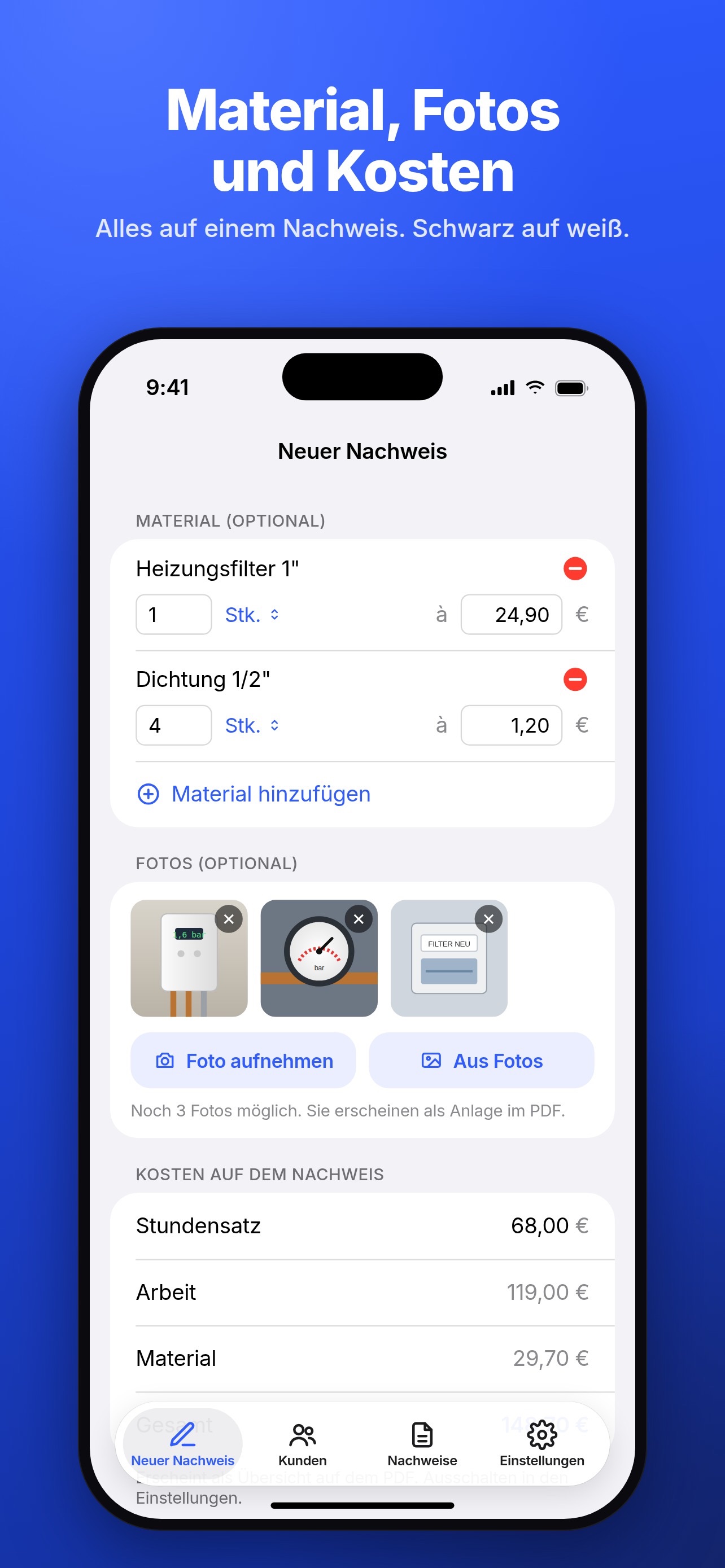 Screenshot 5 of Nachweo: Leistungsnachweis