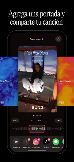 Captura de pantalla de Suno - Creador De Canciones IA en iPhone 3