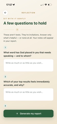 Spiritual Gifts Assessment screenshot