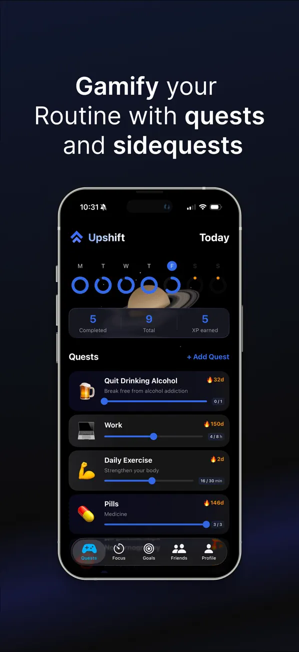 #2. Upshift - Level Up Your Life (iOS) By: Jergus Snahnican