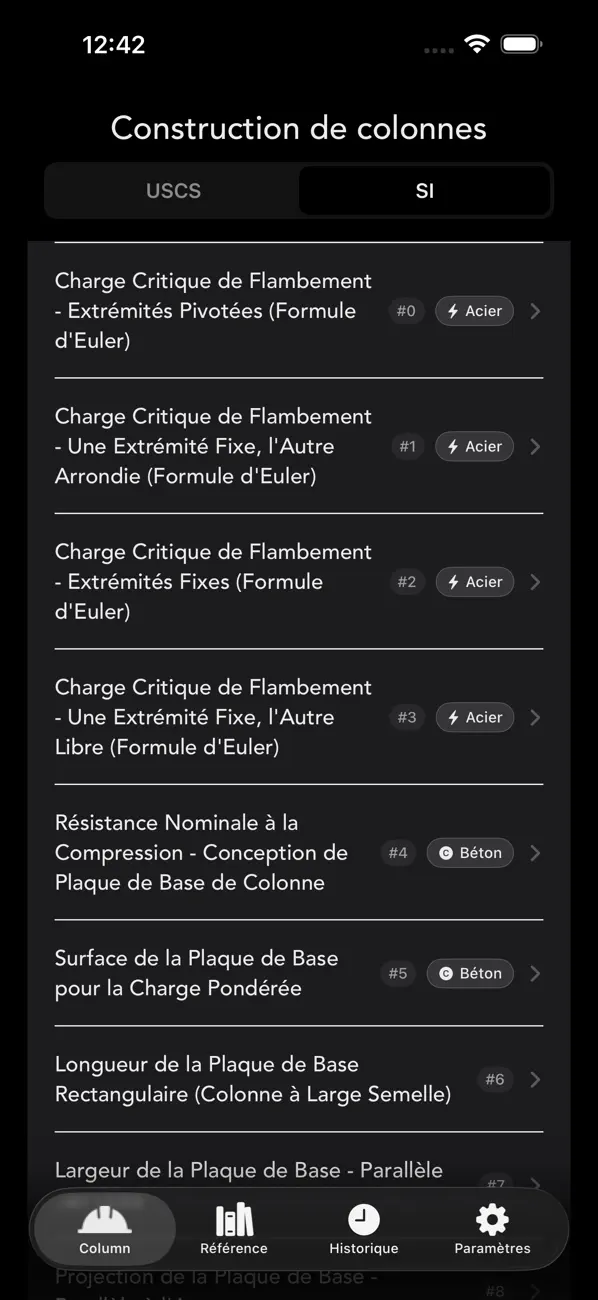 Screenshot #1 pour Calculatrice de Colonne
