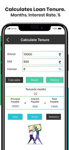 EMI, GST & Loan Calculator screenshot