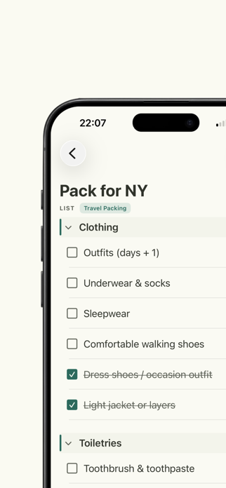 Wholistic: recurring checklist Screenshot 2 of 8