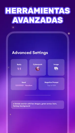 Captura de pantalla de AI Image Generator en iPhone 8