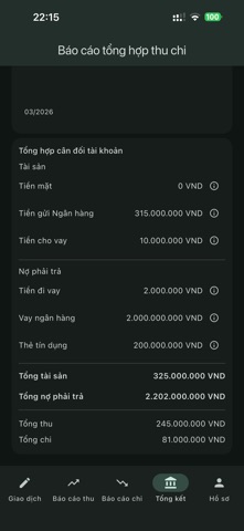 Sổ Quản lý Chi tiêu Cá nhân screenshot