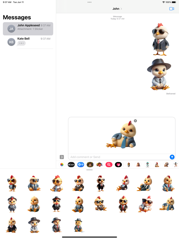 Screenshot #6 pour Well-Dressed Chick Stickers