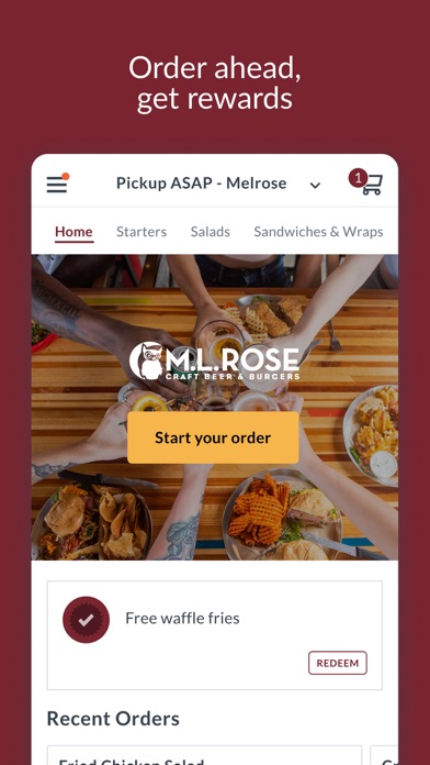M.L.Rose iPhone screenshot 1 - Food & Drink app