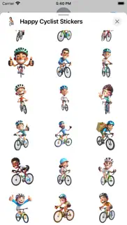 happy cyclist stickers iphone screenshot 2