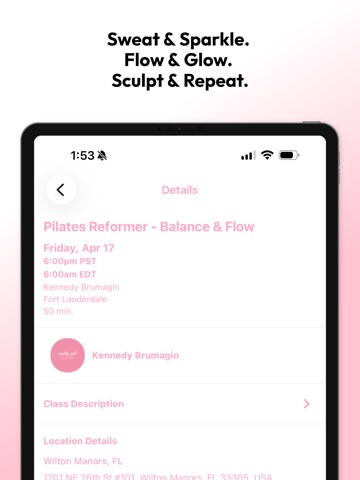 Pretty Girl Pilates iPad screenshot