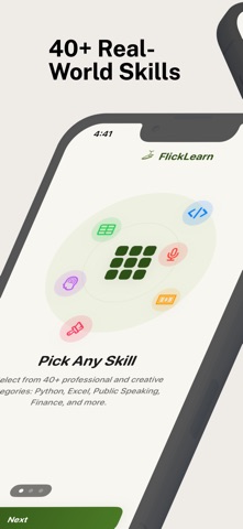Flick - Micro Learning Smarter iPhone screenshot