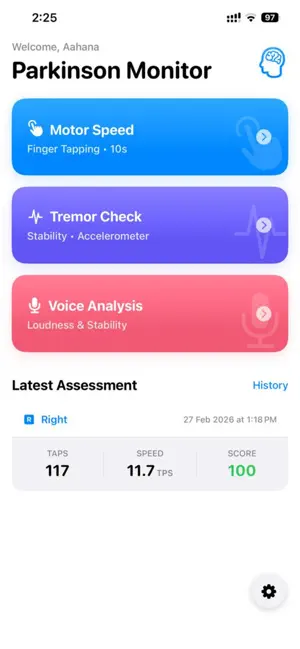 Parkinson Monitor screenshot 1