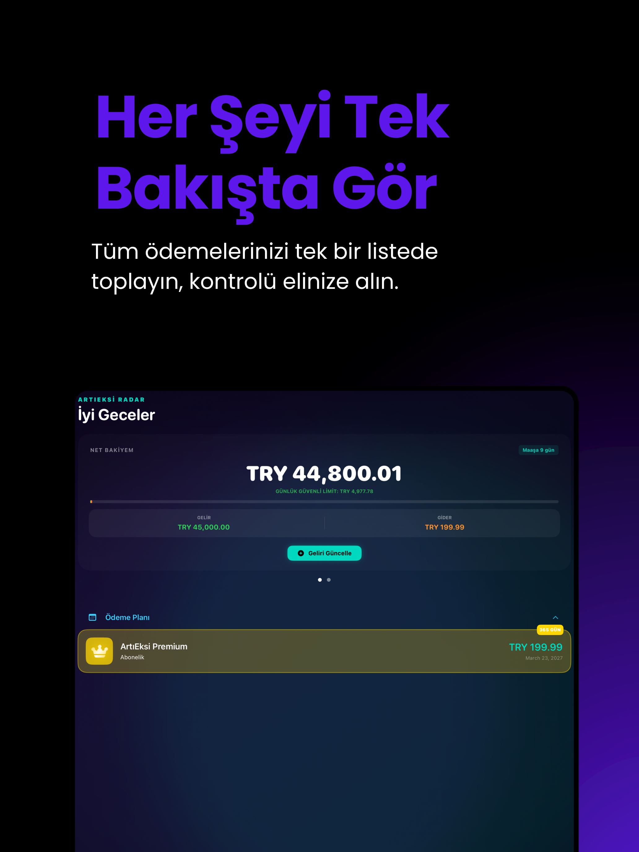 ArtıEksi: Harcama Takibi