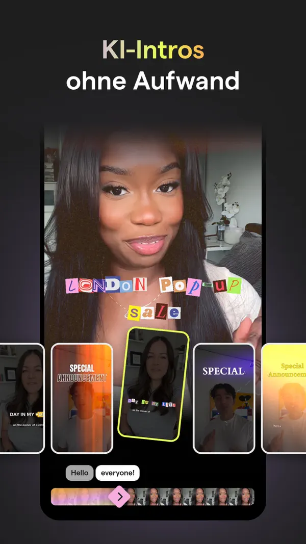 Mojo: KI Video & Reels Editor iPhone App Screenshot 7 – Foto & Video