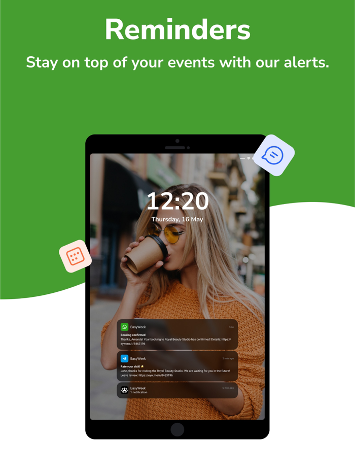 EasyWeek App book online