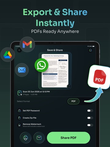 Scan to PDF - ScanTap iPad screenshot