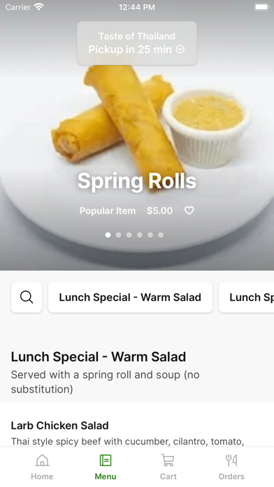 Taste of Thailand BHM iPhone screenshot 2 - Food & Drink app