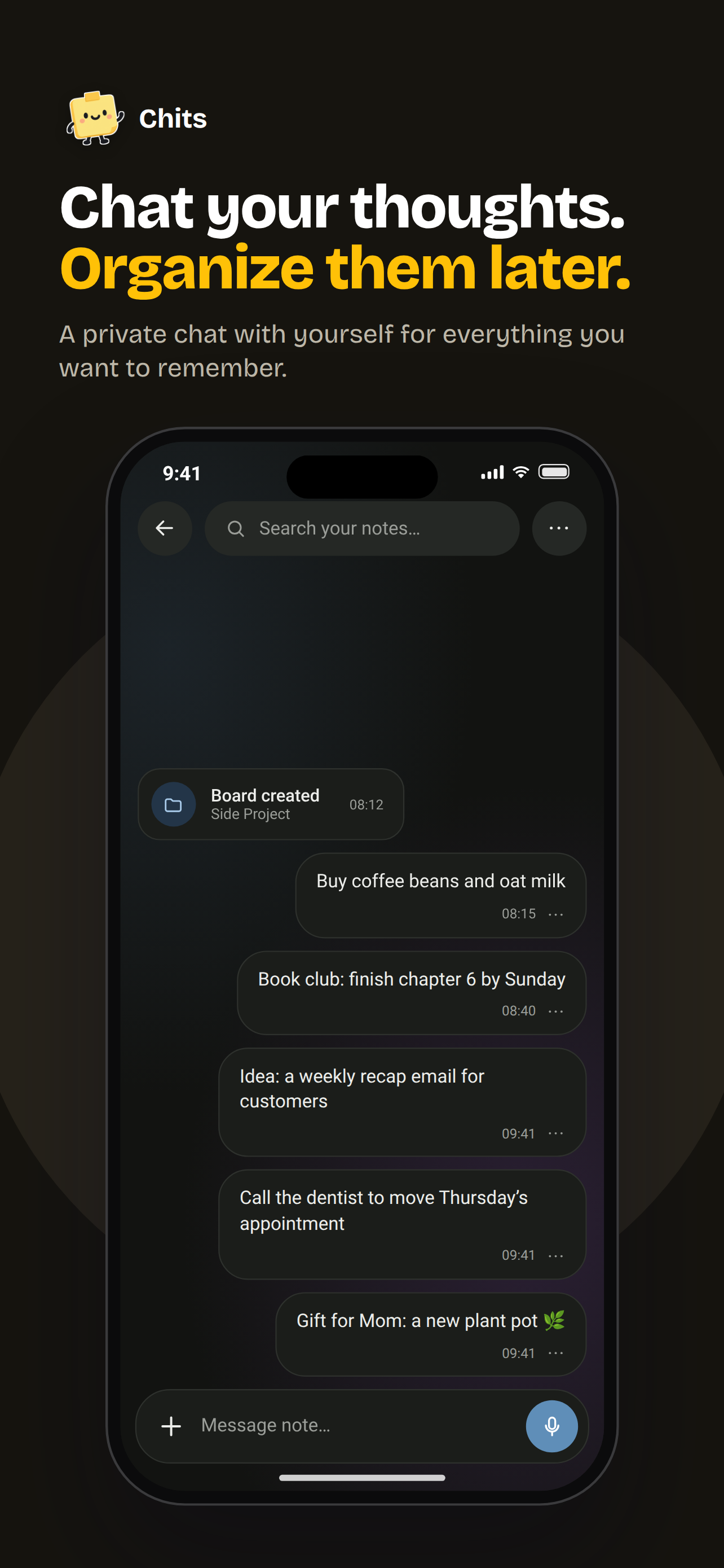 Chits: Chat Notes & Boards