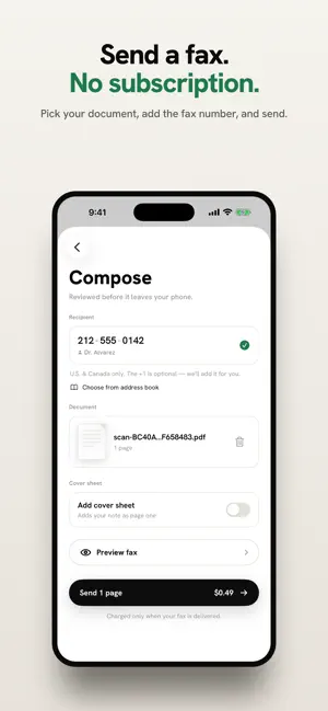 Cheapfax: Send Fax from Phone screenshot 1