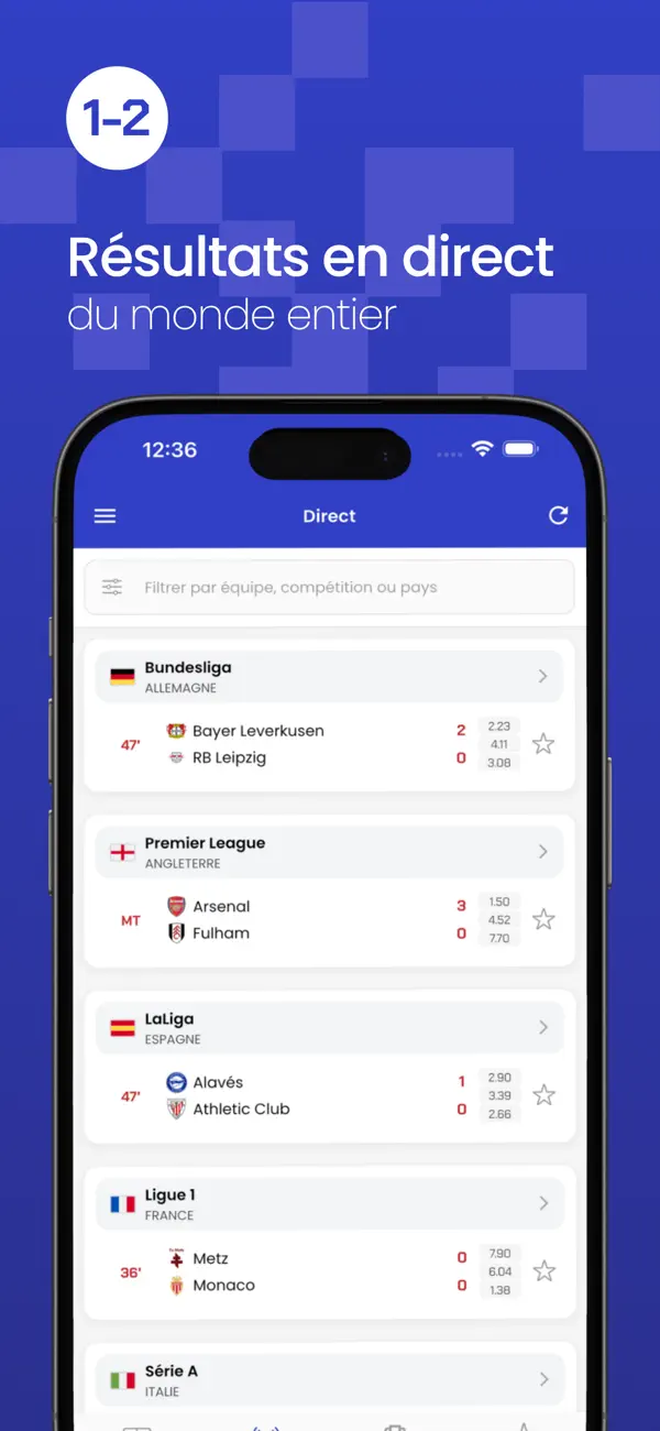 Screenshot #2 pour FastScore: Foot en direct