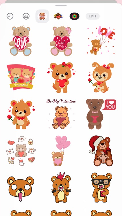 Lovely Bear Stickers Set