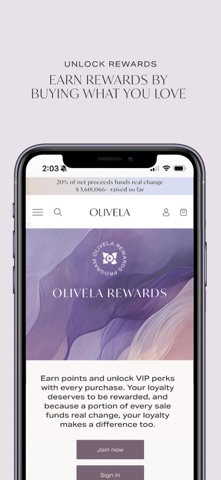 OLIVELA iPhone screenshot