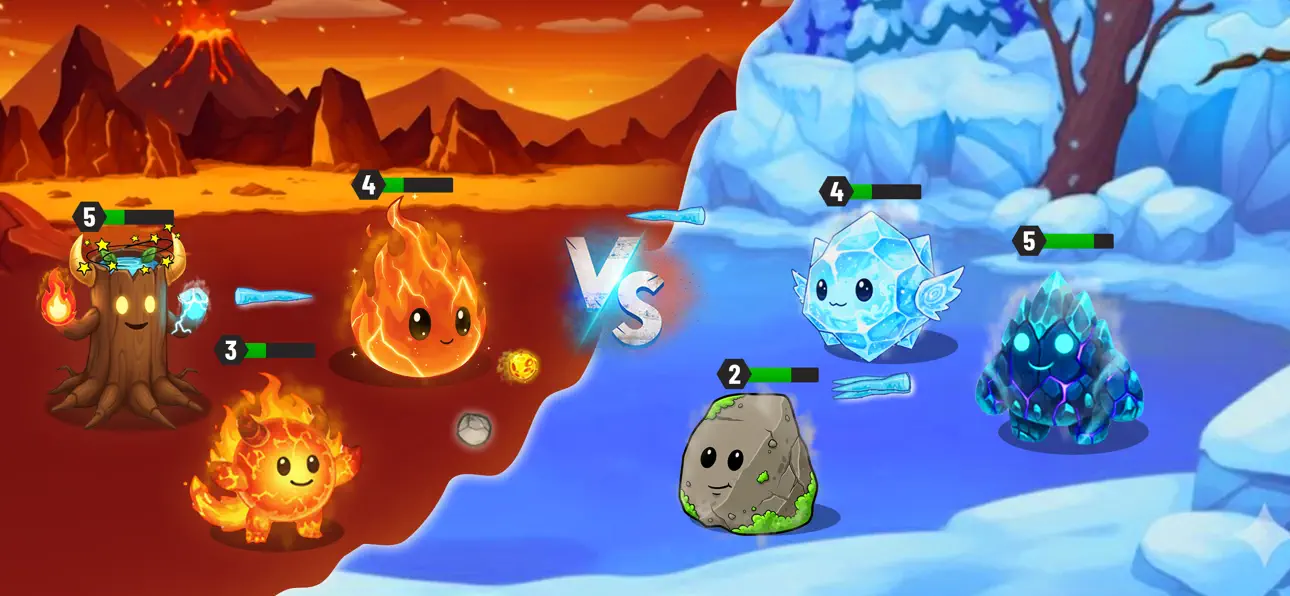 Elemental Merge Game iOS Mod IPA screenshot 1 - iOS game interface
