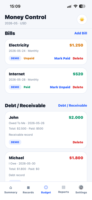 MONEY CONTROL PRO Screenshot 6 of 9
