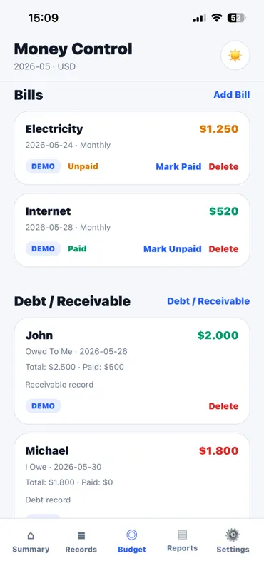 MONEY CONTROL PRO screenshot 6 of 9