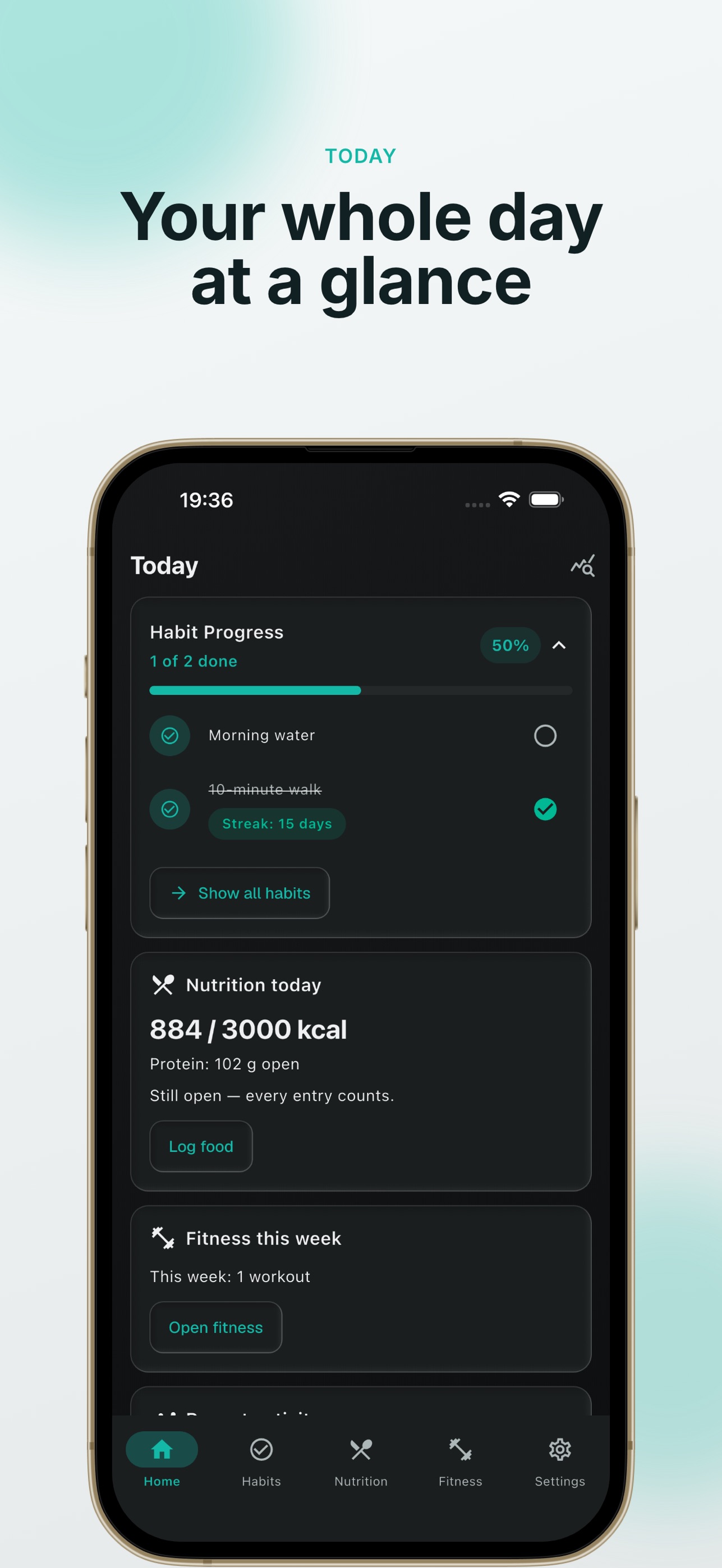 Screenshot 2 of HabitFit – Habits & Fitness