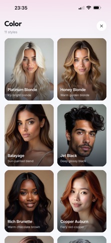 Coify: AI Hairstyle Try-On iPhone screenshot