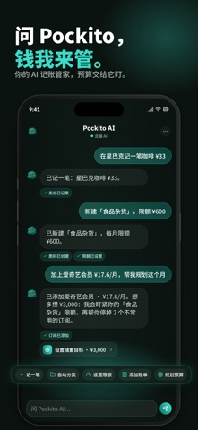Pockito - AI自动记账与预算 screenshot