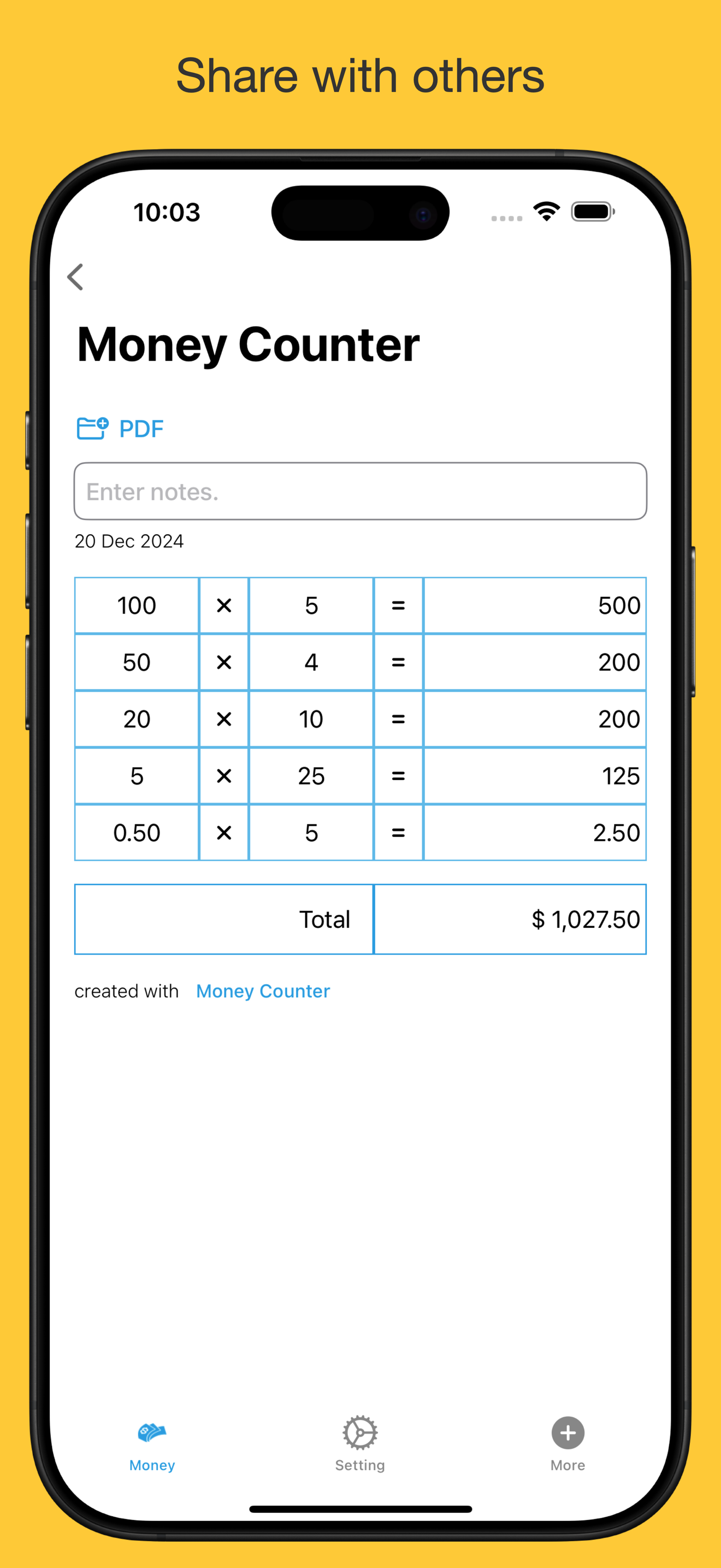 Money Counter