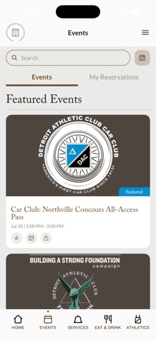 Detroit Athletic Club iPhone screenshot