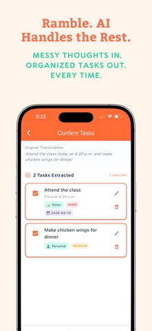 Blurts: Voice memos to tasks iPhone screenshot