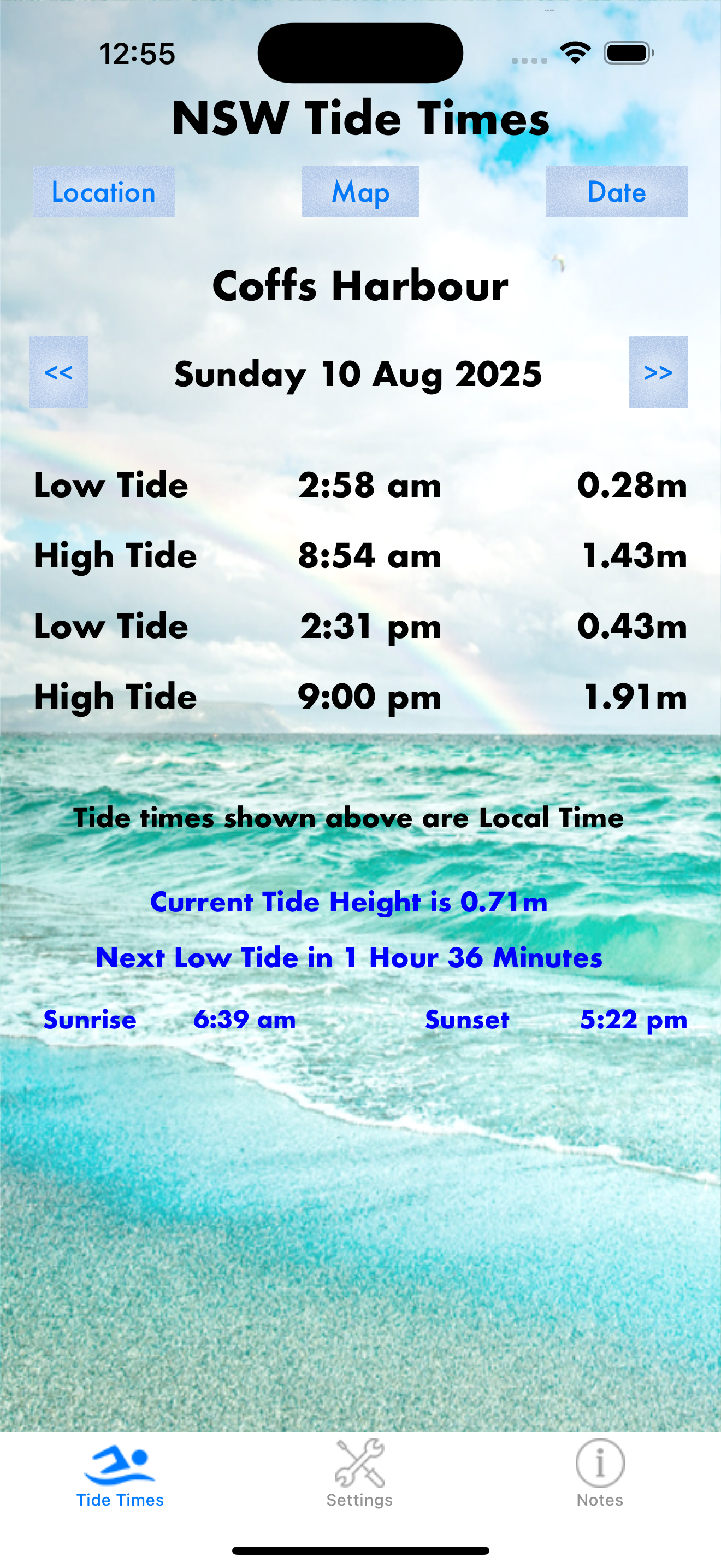 NSW Tide Times