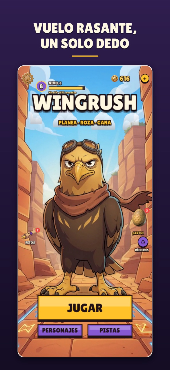Wingrush: Glide & Graze iOS Mod IPA screenshot 1 - iOS game interface
