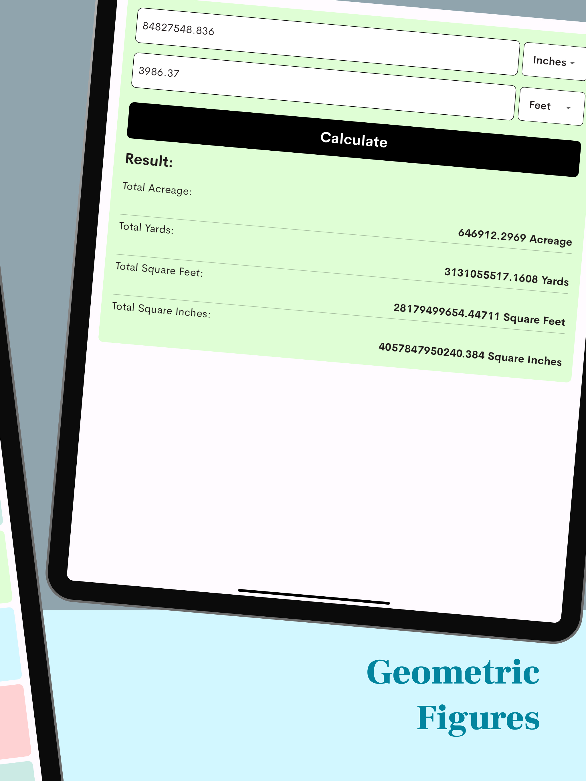 Area volume calculators