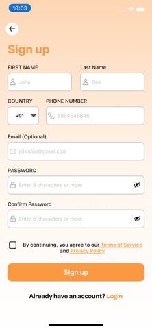 UNE-T ONE Usuarios screenshot