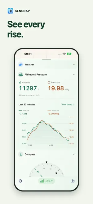 Sensnap: Altitude & Pressure screenshot 1