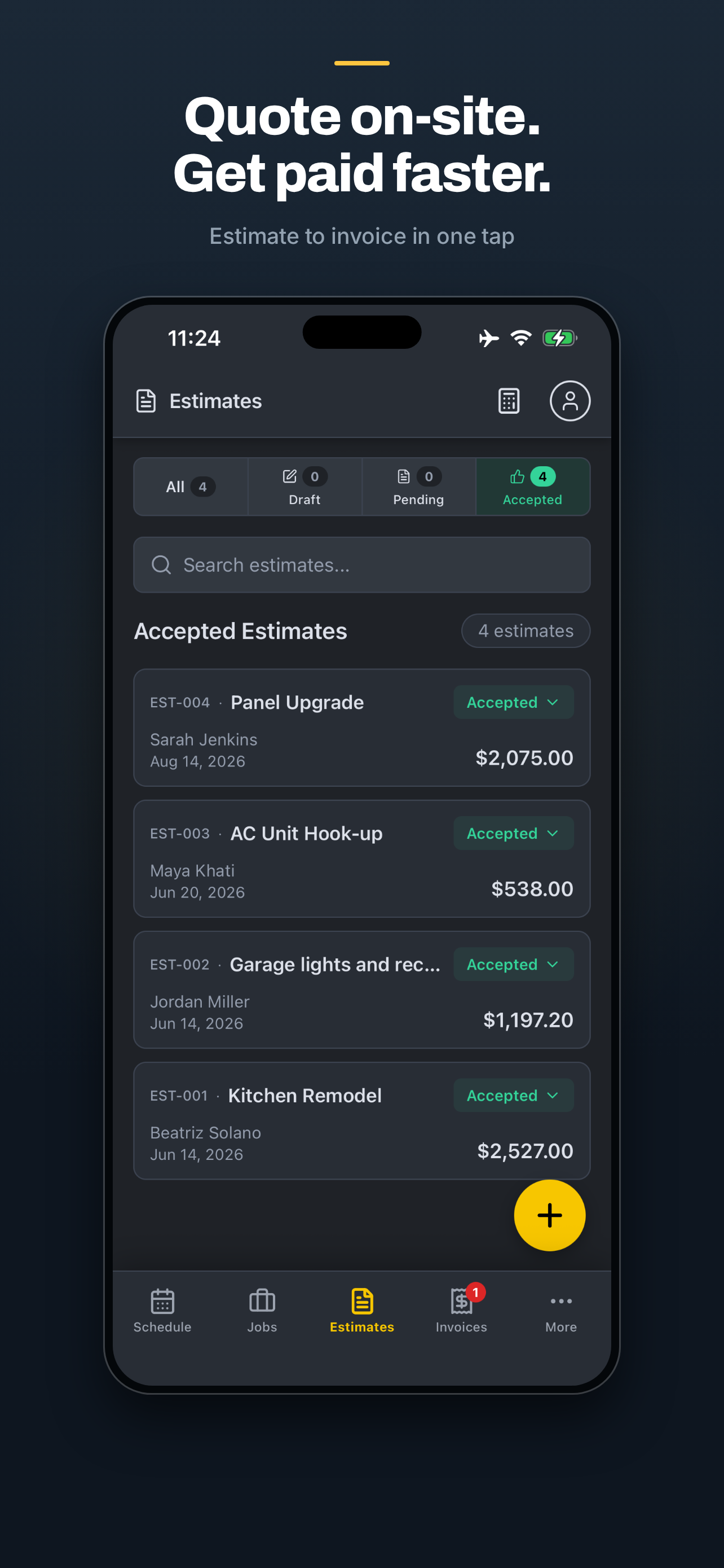Electrician Pro X: Invoices screenshot 2