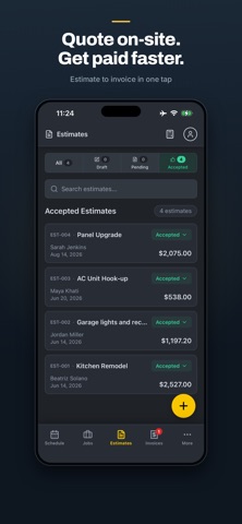Electrician Pro X: Invoices screenshot