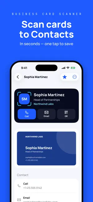 Business Card Scanner: OCR screenshot 1