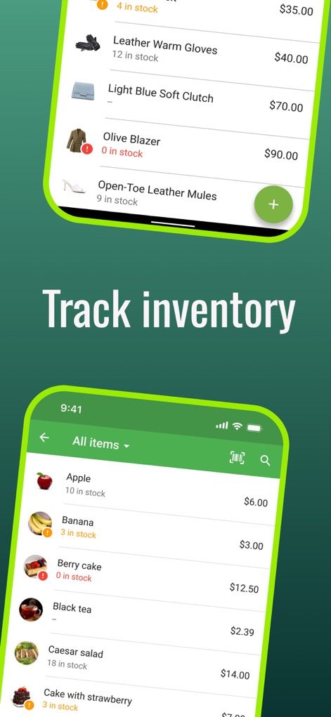Loyverse POS - Point of Sale - See how Loyverse POS provides immediate inventory oversight, showcasing precise stock levels and detailed item listings for effective management.