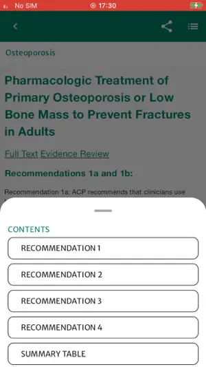 ACP Clinical Guidelines screenshot 3