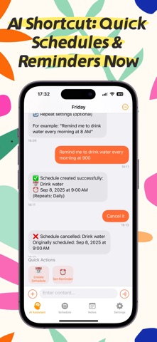 Friday AI Daily Calendar iPhone screenshot