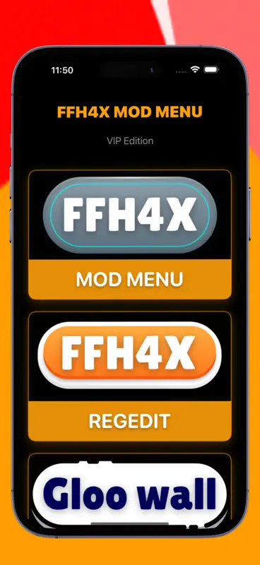 Regedit ffh4x vip mod menu screenshot 1 of 7