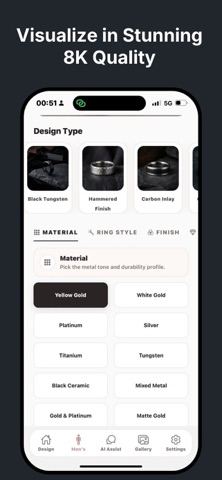 AI Wedding Band Designer iPhone screenshot