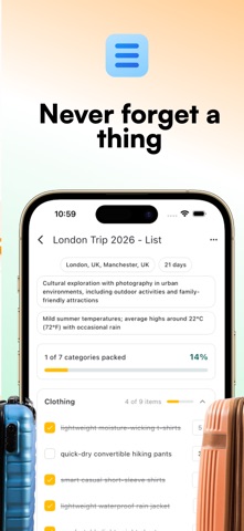 Packy AI: Trip Planner & Map screenshot