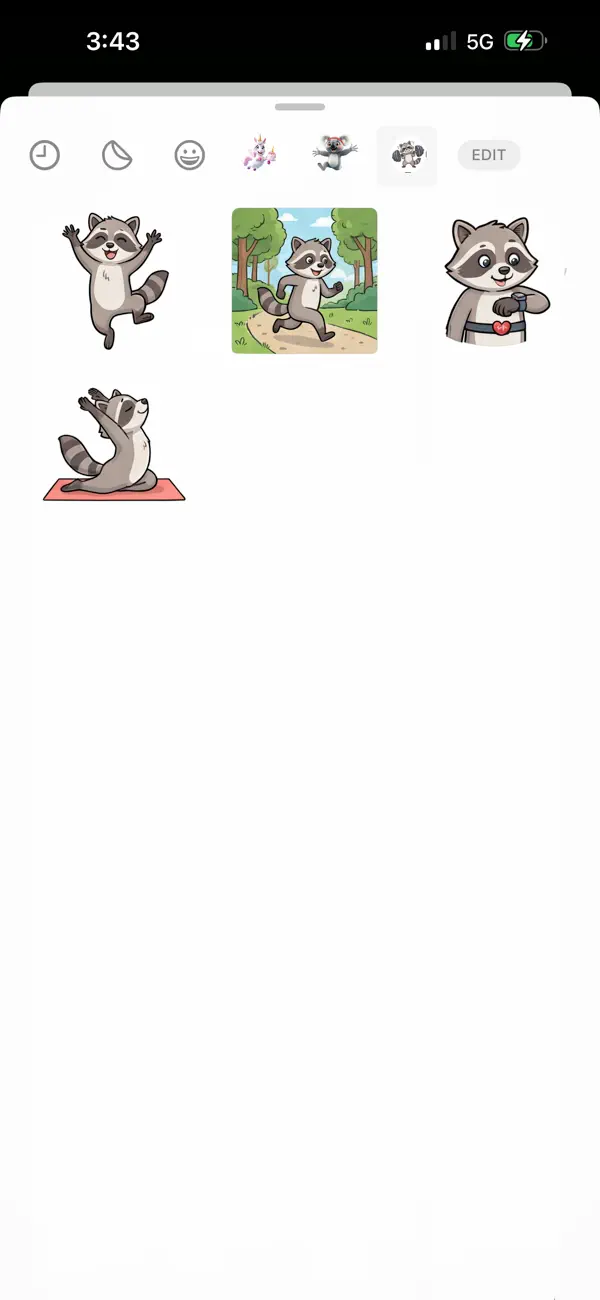 Screenshot #3 pour Fit Raccoon Stickers