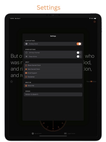 Bible Verse Clock iPad screenshot